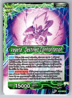 Vegeta BT15-062 UC Dragon Ball Super Card Game Leader Card Saiyan Saga - Image 2