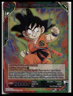 Son Goku, Unwavering Conviction | Dragon Ball Super DB3-116 Rare Foil Holo Card - Image 1