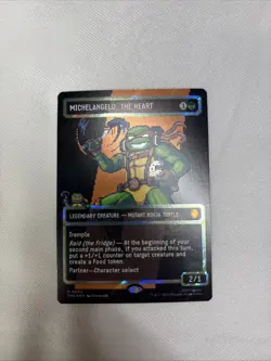 Michelangelo, the Heart (0092) (Borderless) (Surge Foil) Commander: TMNT - Image 1