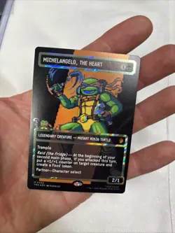 Michelangelo, the Heart (0092) (Borderless) (Surge Foil) Commander: TMNT - Image 5