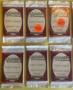 12 MTG Magic the Gathering Fallen Empires Booster Packs 1994 Factory Sealed - Image 2