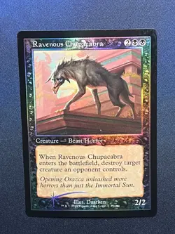 MTG Ravenous Chupacabra Retro Frame Open House FOIL Promo Magic the Gathering - Image 1