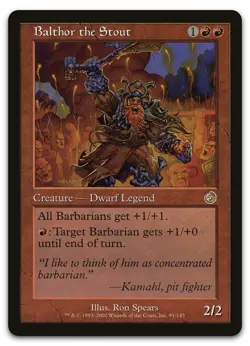 Balthor the Stout #91 (LP) Torment TOR Magic MTG - Image 1