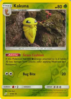 Kakuna - Reverse Holo - 4/181 Team Up - Pokemon TCG - 2019 - Image 1