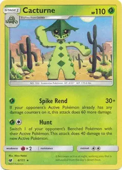 Cacturne 6/111 Rare - Pokemon Crimson Invasion Card - Image 1