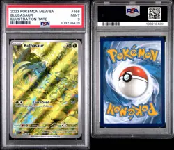 2023 POKEMON MEW EN-151 ILLUSTRATION RARE #166 BULBASAUR PSA 9 - Image 3
