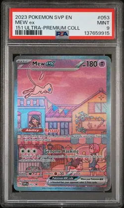 2023 POKEMON SVP EN-SV BLACK STAR PROMO 151 ULTRA-PREM COLL #053 MEW EX PSA 9 - Image 1