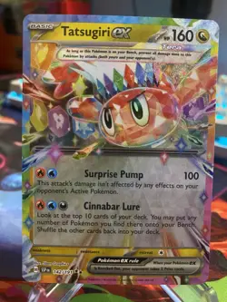 Pokemon Tatsugiri ex SV08: Surging Sparks 142/191 Double Rare Holo HP 160 EX - Image 1