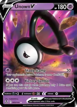 Pokemon Unown V - 065/195 - Ultra Rare NM-Mint Silver Tempest - Image 1