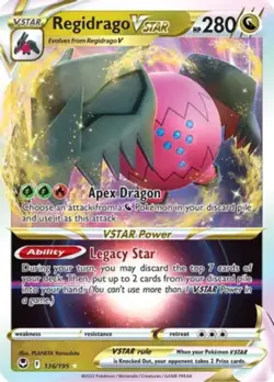 Pokemon Regidrago VSTAR - 136/195 - Ultra Rare NM-Mint Silver Tempest - Image 1