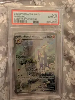 Mienshao Illustration Rare Pokemon 200/182 Paradox Rift PSA10 - Image 1