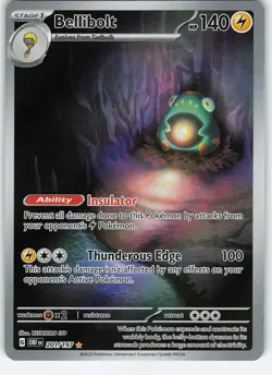 Bellibolt - 201/197 Illustration Rare Holo SV03: Obsidian Flames NM Pokemon - Image 1