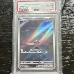 Pokemon Cleffa 113/108 Art Rare Holo SV3 Ruler of the Black Flame PSA 10 TCG - Image 1