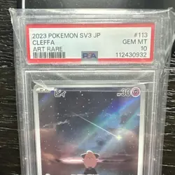 Pokemon Cleffa 113/108 Art Rare Holo SV3 Ruler of the Black Flame PSA 10 TCG - Image 2