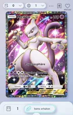 Pokemon TCG Pocket - Mewtu EX - Mewtwo EX - Full Art [Ger] - Image 1
