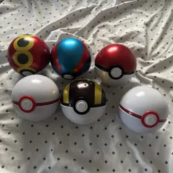 Empty Pokemon TCG Collector Poke Ball Tin Lot Of 6 - Image 1