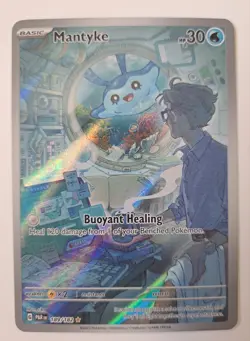Mantyke 189/182 Full Art Illustration Rare Pokemon Paradox Rift English TCG - Image 1