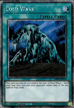 Cold Wave - Platinum Secret Rare 1st Edition RA03-EN104 - NM - YuGiOh - Image 1