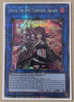 Hiita the Fire Charmer, Ablaze RA04-EN074 Quarter Century Secret Rare 1st Ed - Image 1