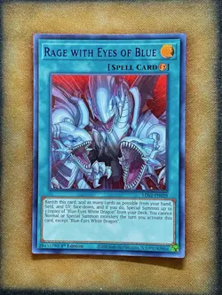 Yugioh Rage With Eyes of Blue LDS2-EN029 Ultra Rare 1st Ed BLUE NM - Image 1