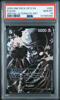 2025 One Piece OP12 EN Special Alternate Art #082 Kuzan PSA 10 GEM MINT - Image 1