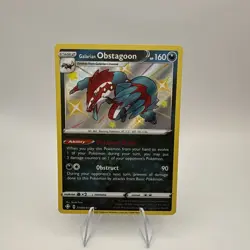 Galarian Obstagoon SV080/SV122 - Pokemon Shining Fates SWSH Shiny Rare Card NM - Image 1