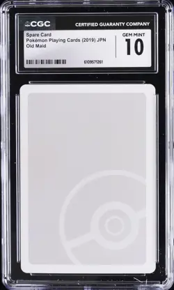 2019 POKEMON PLAYING CARDS JPN OLD MAID SPARE CARD CGC 10 GEM MINT - Image 1