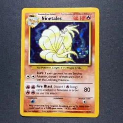 Pokemon TCG Ninetales Base Set Holo Unlimited Rare Card 12/102 Vintage - Image 1