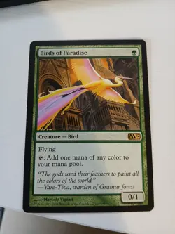 Birds of Paradise Magic the Gathering Rare Card M12 - Image 1