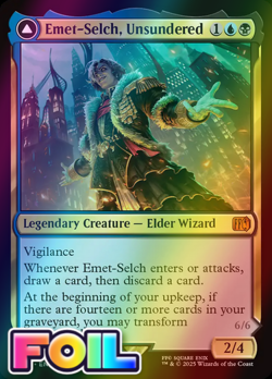 x1 Emet-Selch, Unsundered // Hades, Sorcerer of Eld FOIL FIN Fantasy MTG 218 1x - Image 1