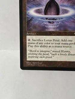 MTG Lotus Petal – Tempest (1997)–Rare Vintage Magic the Gathering Artifact–LP/NM - Image 4