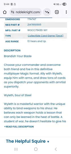 magic The Gathering Commander Deck WITH NICE SLEEVES MINT CONDITION PLAYED... - Image 4