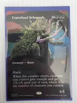 MTG Tarkir Dragonstorm Craterhoof Behemoth Borderless #346 Foil - Image 1