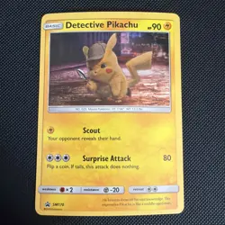 Pokemon TCG Detective Pikachu Movie Promo Holo Foil Card SM170 LP NO Stamp - Image 1