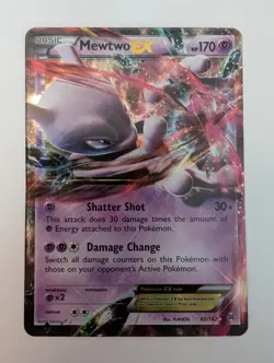 Pokemon Mewtwo EX Holo Rare 62/162 BREAKthrough Basic 170 HP Psychic Card - Image 1