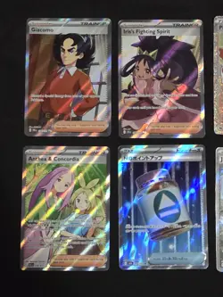 Pokemon Full Art Trainers Lot Of 8 Cards Near Mint (1 Rainbow Piers) - Image 2