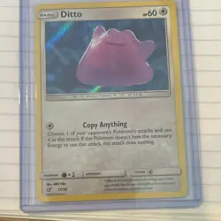 Pokemon Ditto Detective Pikachu Holo Card 17/18 60 HP Basic Holo Rare English - Image 3