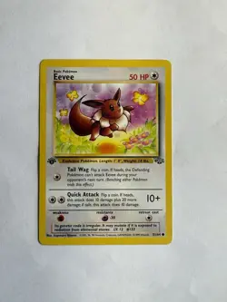 Eevee 51/64 Jungle Set 1st Edition Non-Holo Pokemon Card 1999 WOTC Authentic - Image 2