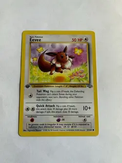 Eevee 51/64 Jungle Set 1st Edition Non-Holo Pokemon Card 1999 WOTC Authentic - Image 3