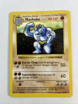 Pokemon Machoke Shadowless 34/102 Base Set Regular Uncommon Vintage - Image 1