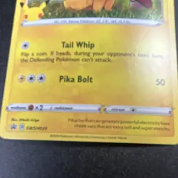 Pokemon TCG Pikachu Promo Holo SWSH039 60 HP Card Stock Card - Image 3