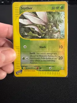 Pokemon Scyther 106/147 Reverse Holo Aquapolis 2002 e-Reader Card LP - Image 3