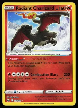 Radiant Charizard 020/159 Radiant Rare Holo Crown Zenith Pokemon Card - Image 1