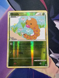 Pokemon TCG Weedle Unleashed Reverse Holo Card 69/95 HeartGold SoulSilver MP - Image 1