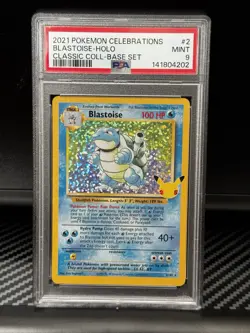 2021 POKEMON TCG CELEBRATIONS CLASSIC COLLECTION #2 BLASTOISE-HOLO PSA 9 MINT!!! - Image 1