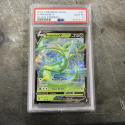 2022 Pokemon SWSH Silver Tempest Serperior V #007/195 PSA Gem Mint 10 English - Image 1