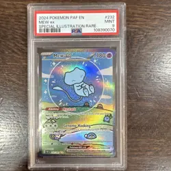 Pokemon Mew ex Special Illustration Rare 232/091 SV: Paldean Fates PSA 9 Holo - Image 1