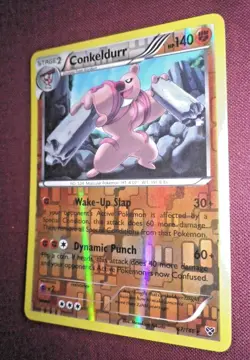 Pokemon CONKELDURR XY Set Reverse Holo Shiny Holo Rare 2014 (67/146) - Image 1