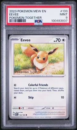 Eevee 133/165 Pokemon Together Stamped Promo PSA 9 - Image 1