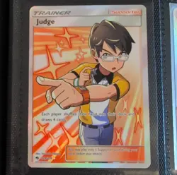 Pokemon Judge Full Art Holo Ultra Rare SM Lost Thunder 209/214 Trainer-Supporter - Image 1